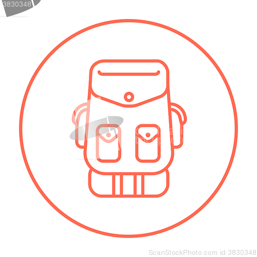 Image of Backpack line icon.