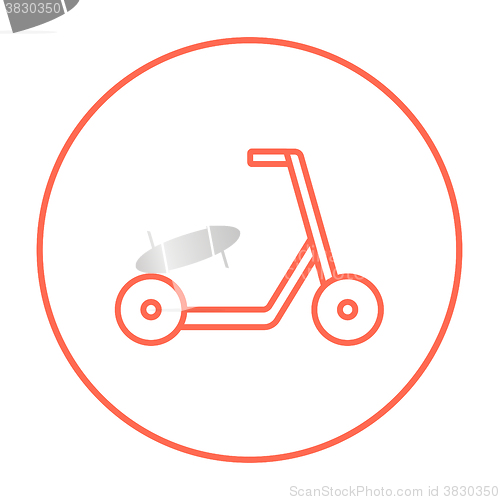 Image of Kick scooter line icon.