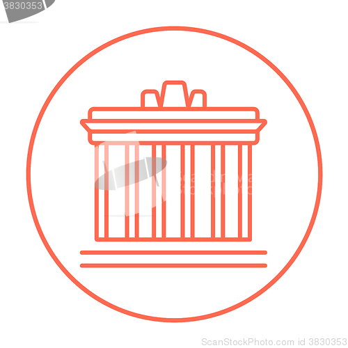 Image of Acropolis of Athens line icon.