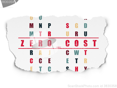 Image of Business concept: Zero cost in Crossword Puzzle