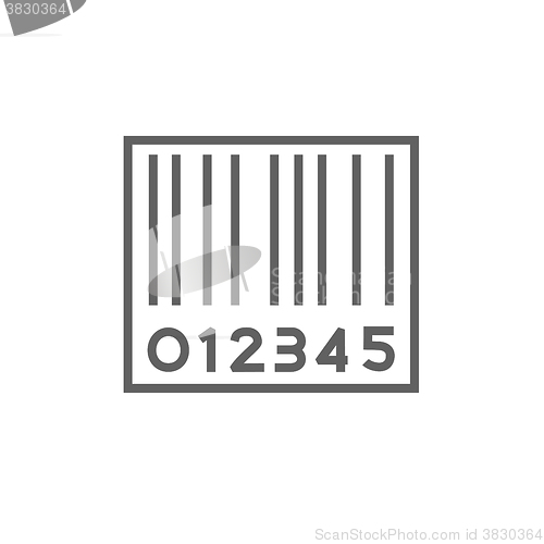 Image of Barcode line icon.