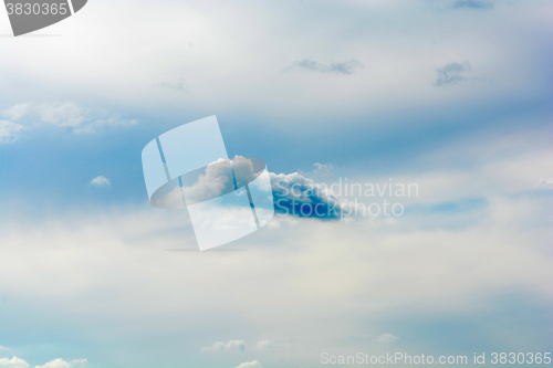 Image of blue sky background with tiny clouds