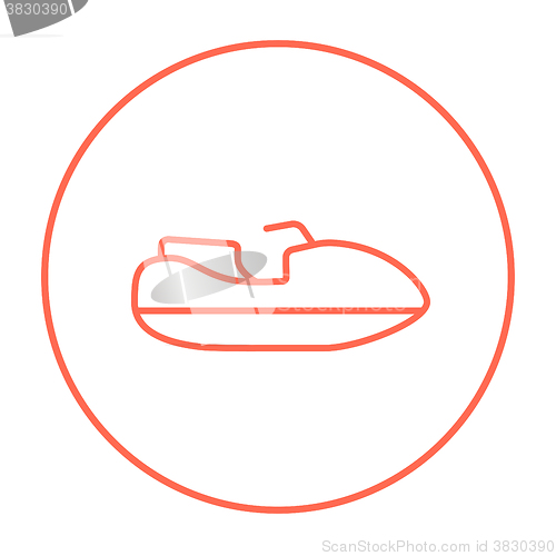 Image of Jet scooter line icon.