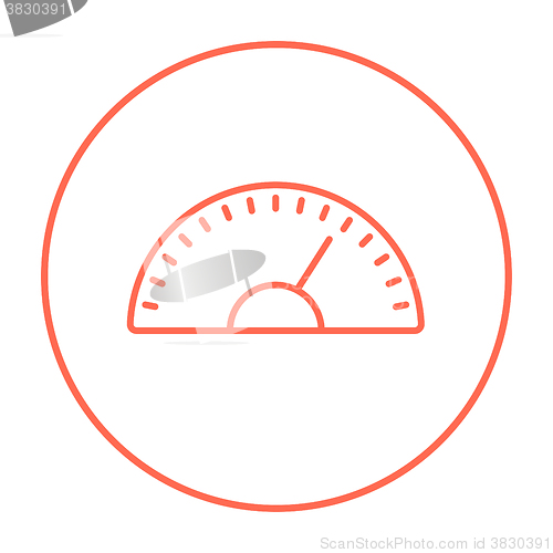 Image of Speedometer line icon.