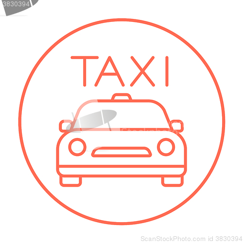 Image of Taxi line icon.