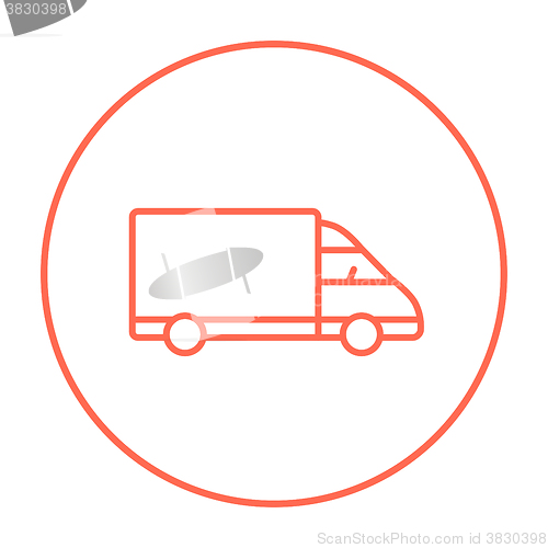 Image of Delivery truck line icon.