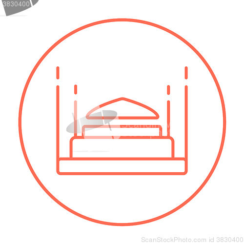 Image of Taj Mahal line icon.