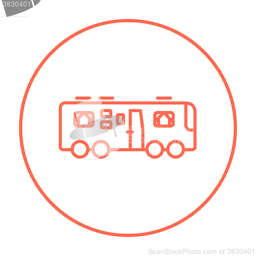 Image of Motorhome line icon.