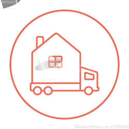 Image of Motorhome line icon.