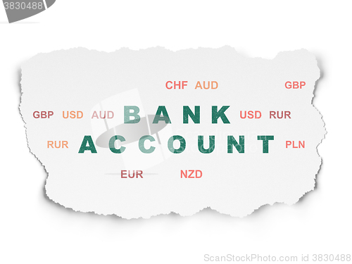 Image of Banking concept: Bank Account on Torn Paper background