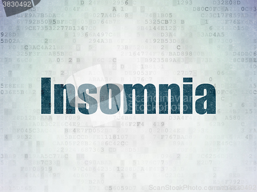 Image of Medicine concept: Insomnia on Digital Paper background
