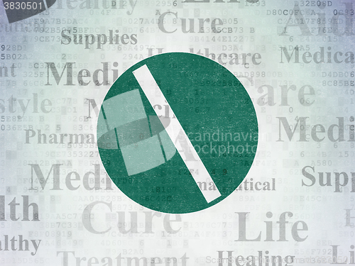 Image of Healthcare concept: Pill on Digital Paper background