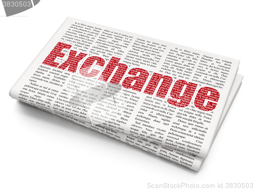 Image of Banking concept: Exchange on Newspaper background