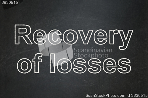 Image of Banking concept: Recovery Of losses on chalkboard background