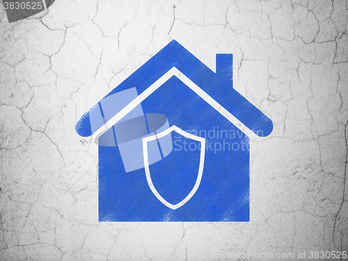 Image of Business concept: Home on wall background