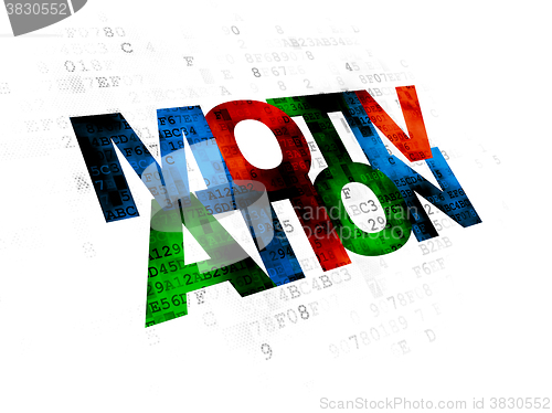 Image of Finance concept: Motivation on Digital background