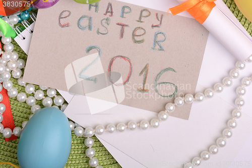 Image of Easter background with Easter eggs