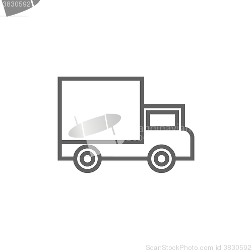 Image of Delivery van line icon.