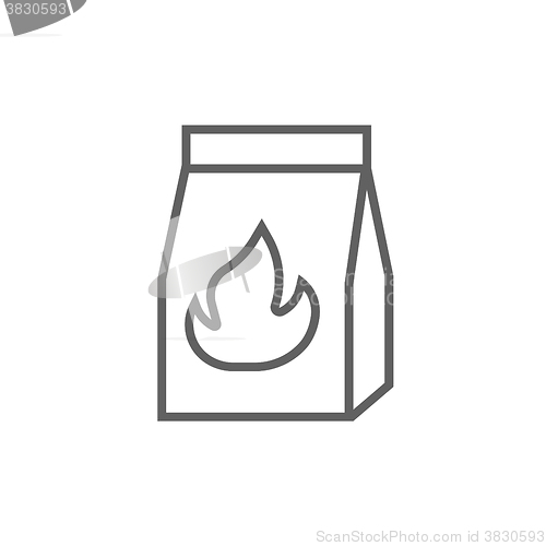 Image of Take-away meals package line icon.