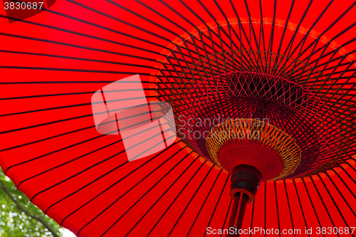 Image of Japanese red umbrella