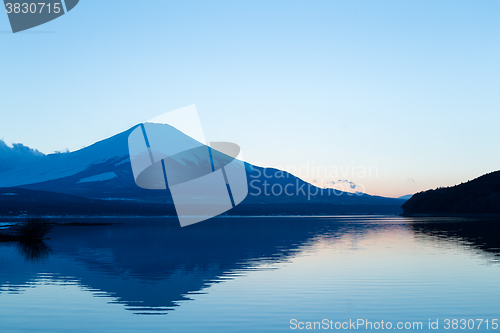 Image of Lake yamanaka and mountain Fuji