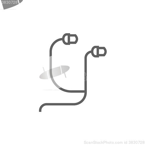 Image of Earphone line icon.