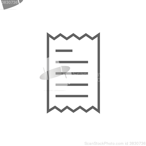 Image of Receipt line icon.