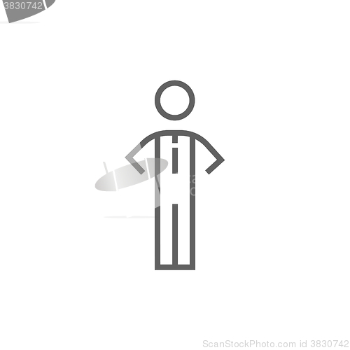 Image of Businessman standing line icon.