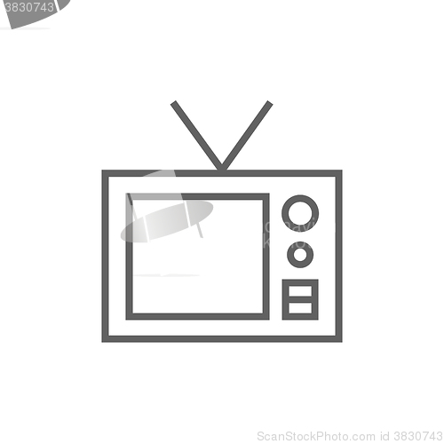 Image of Retro television line icon.