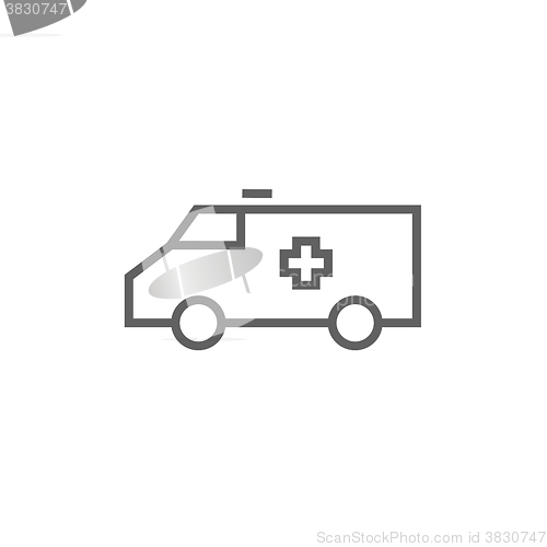 Image of Ambulance car line icon.