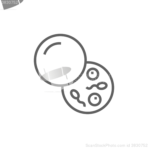 Image of Donor sperm line icon.