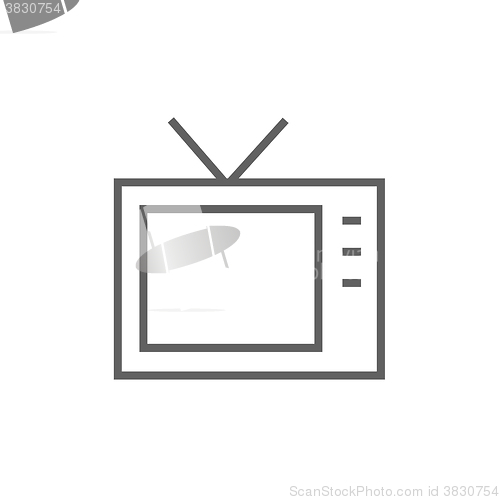 Image of Retro television line icon.