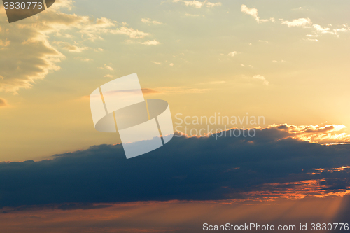 Image of sunset with orange sky