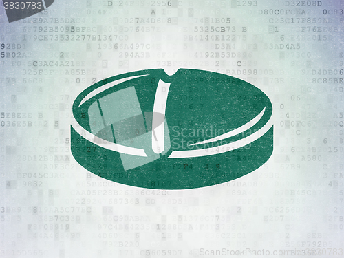 Image of Medicine concept: Pill on Digital Paper background
