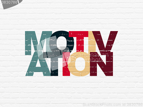 Image of Business concept: Motivation on wall background