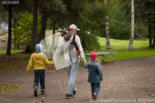 Image of Walk in the autumn park