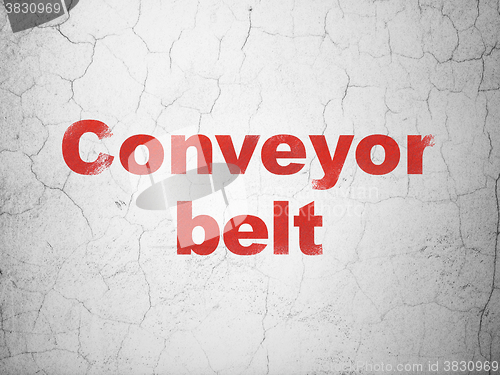 Image of Industry concept: Conveyor Belt on wall background