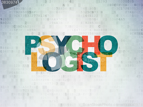 Image of Health concept: Psychologist on Digital Paper background