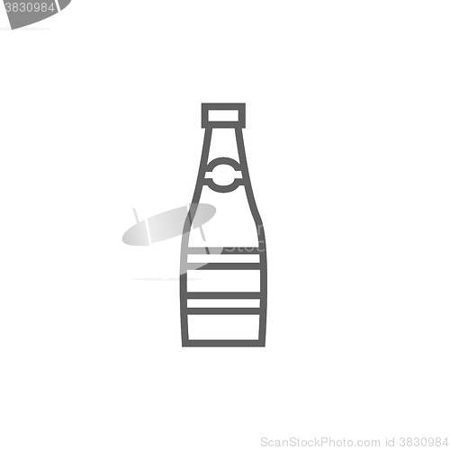 Image of Glass bottle line icon.