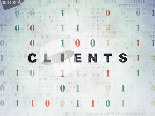 Image of Business concept: Clients on Digital Paper background