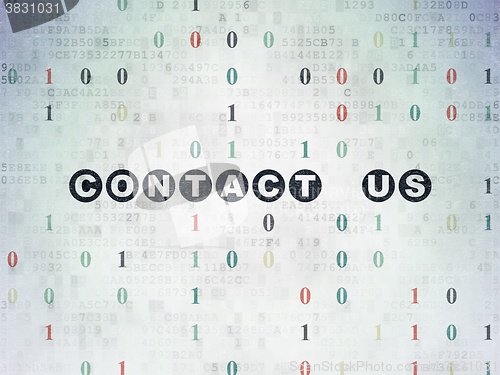 Image of Business concept: Contact us on Digital Paper background