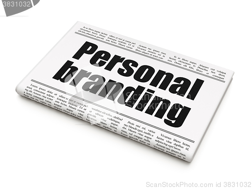 Image of Marketing concept: newspaper headline Personal Branding