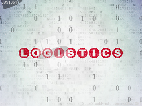 Image of Finance concept: Logistics on Digital Paper background