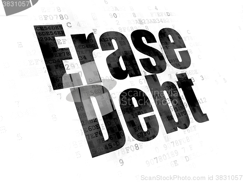 Image of Business concept: Erase Debt on Digital background