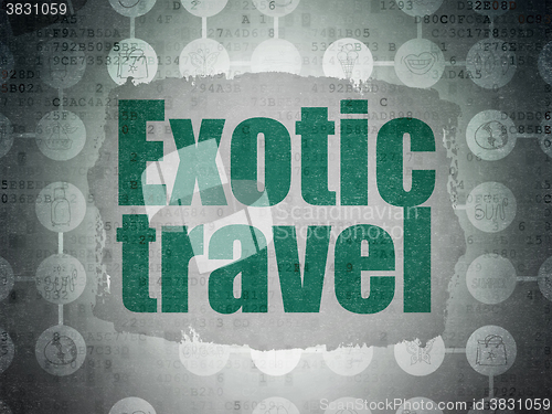 Image of Travel concept: Exotic Travel on Digital Paper background