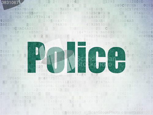 Image of Law concept: Police on Digital Paper background