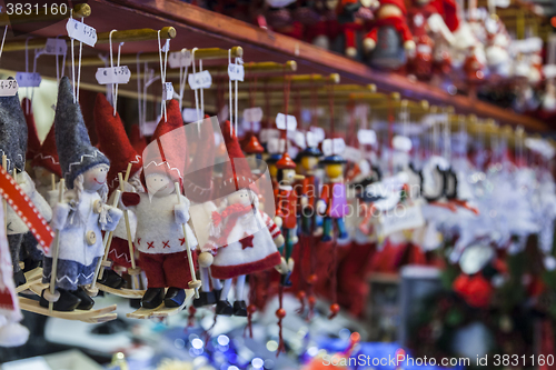 Image of Detail of a Christmas Market Stand 