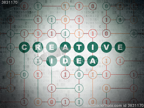 Image of Finance concept: Creative Idea on Digital Paper background