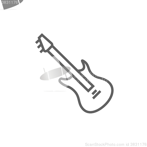 Image of Electric guitar line icon.