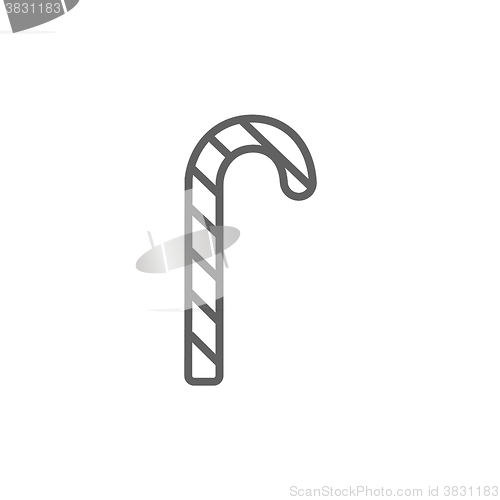 Image of Candy cane line icon.
